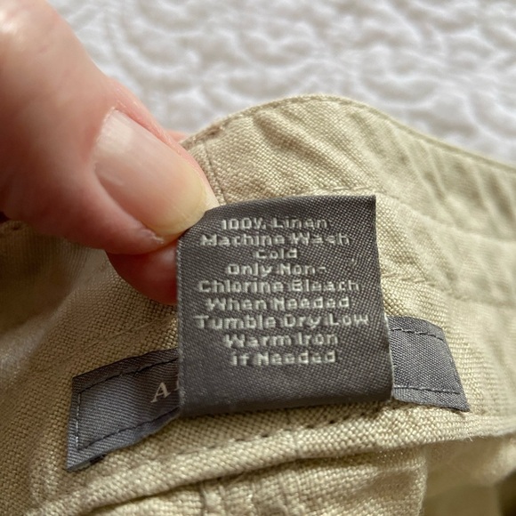 Ann Taylor Linen Culottes Tan Drawstring 4 Pockets Mid Rise Size 6 - Picture 4 of 12